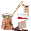 Turkish Copper Coffee Pot (Hammered Copper) - CRYSTALIA GLASS